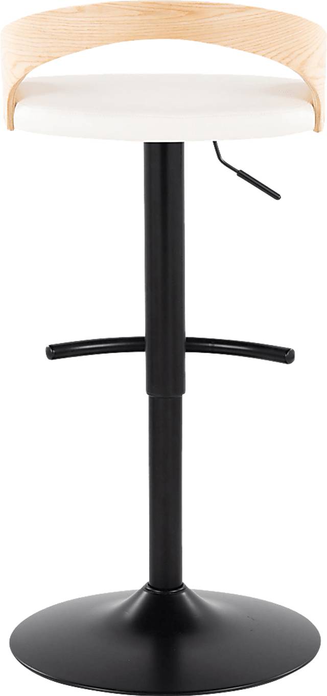 Zykan XVII White Adjustable Barstool, Set of 2 - Thumbnail - Image 6