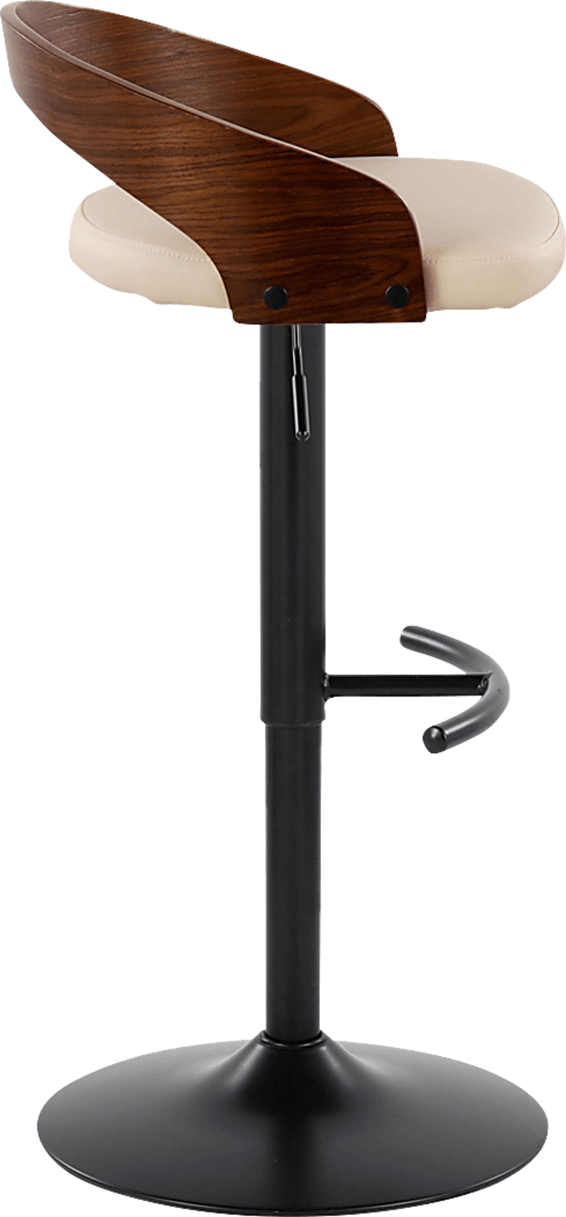Zykan XVIII Cream Adjustable Barstool, Set of 2 - Image 4