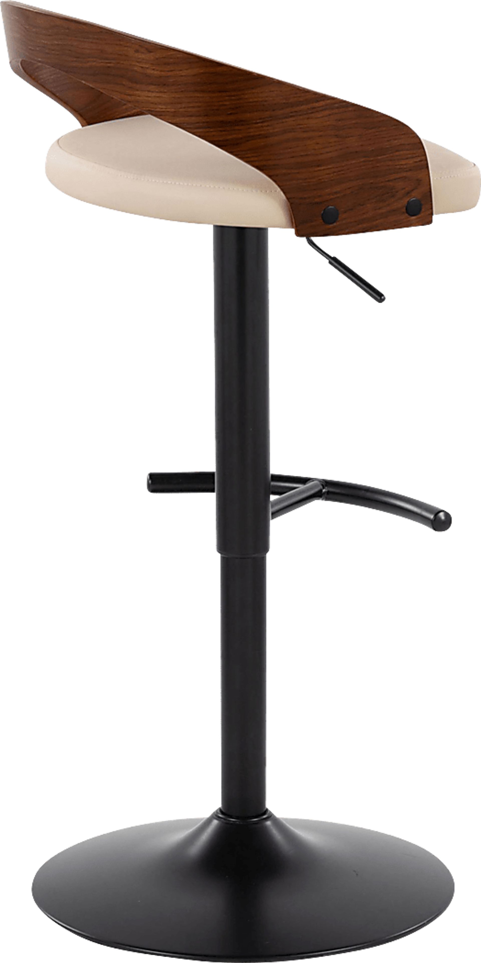Zykan XVIII Cream Adjustable Barstool, Set of 2 - Image 5