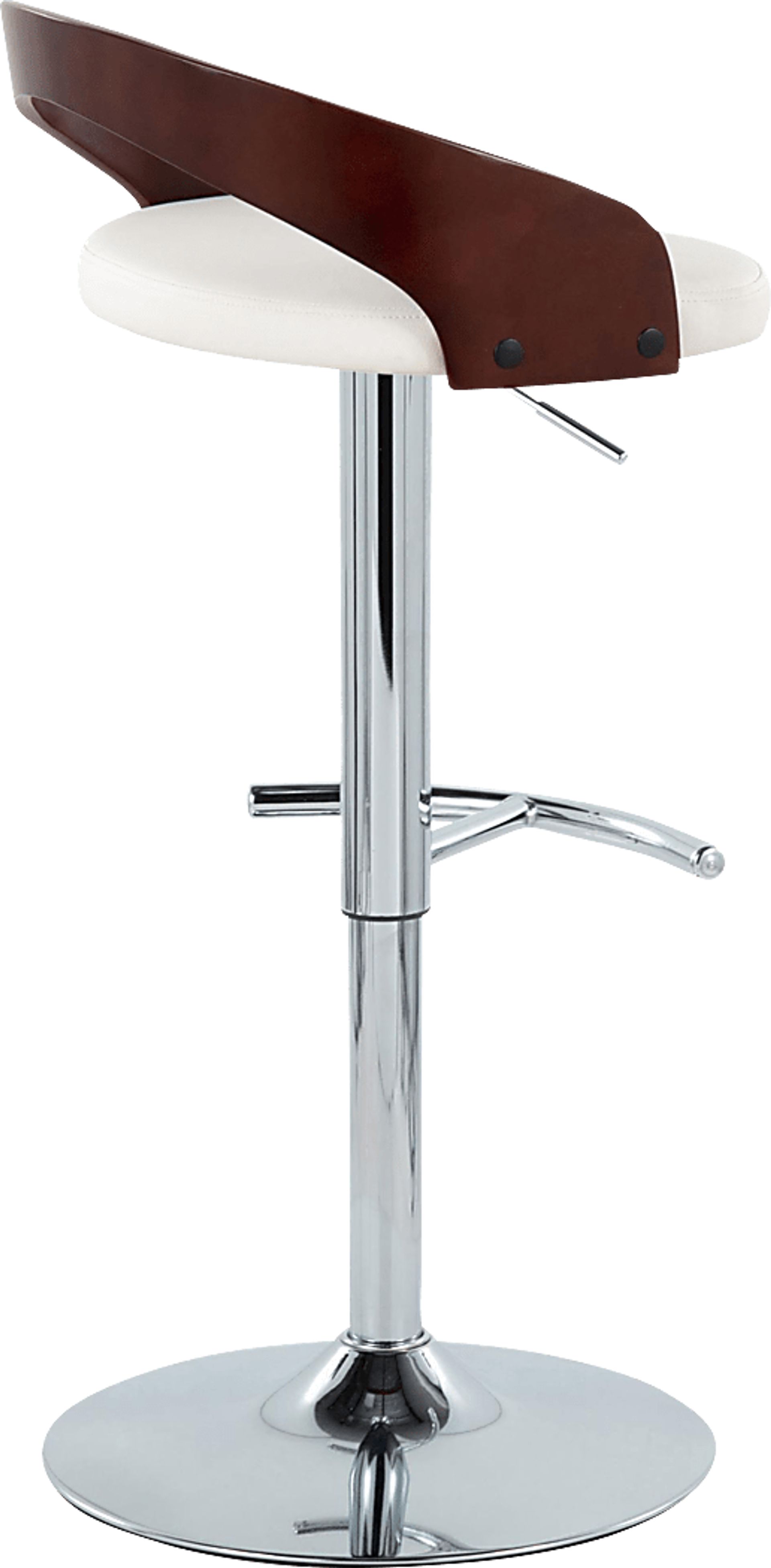 Zykan XXI White Adjustable Barstool, Set of 2 - Image 5
