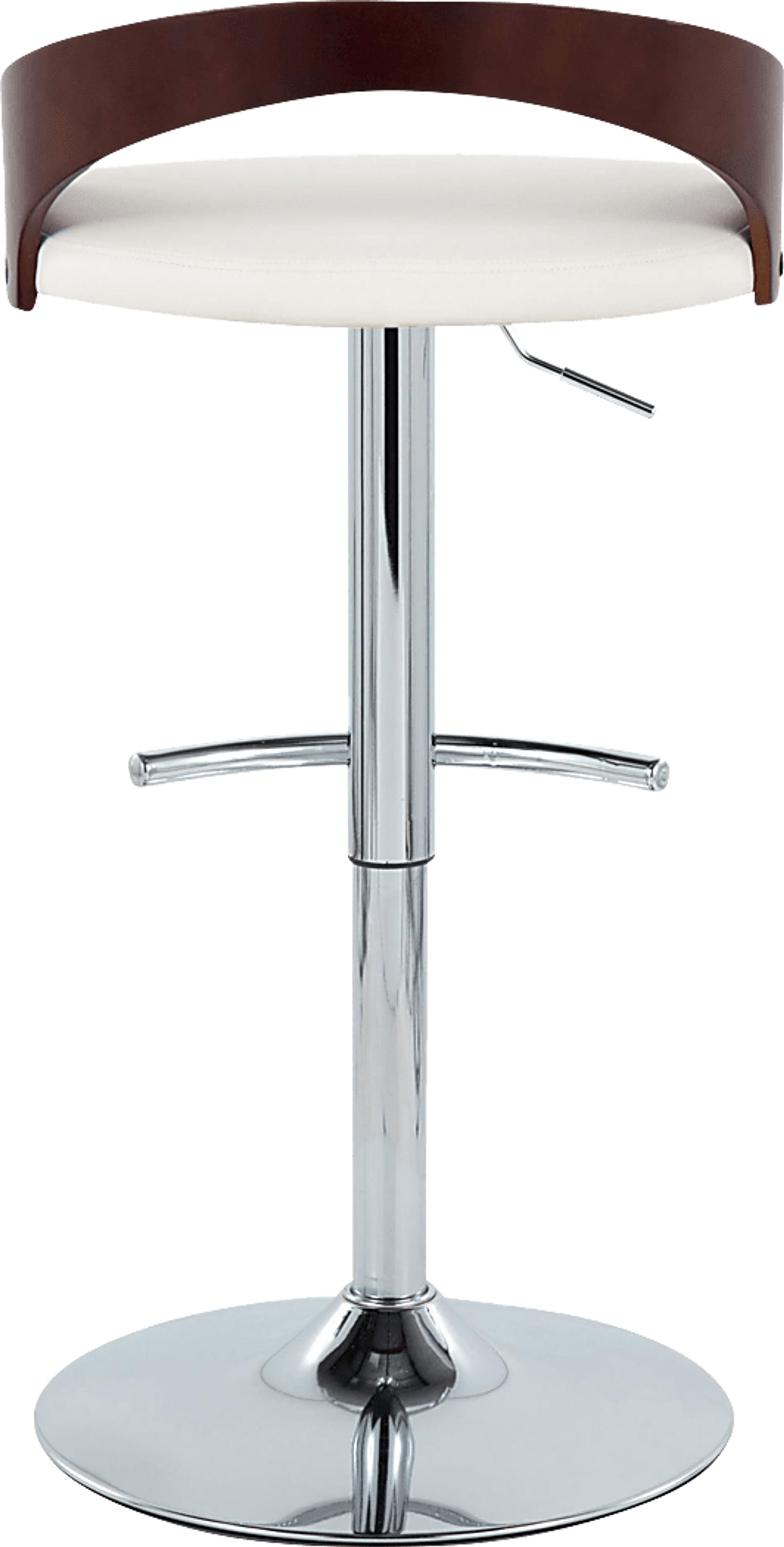 Zykan XXI White Adjustable Barstool, Set of 2 - Image 6