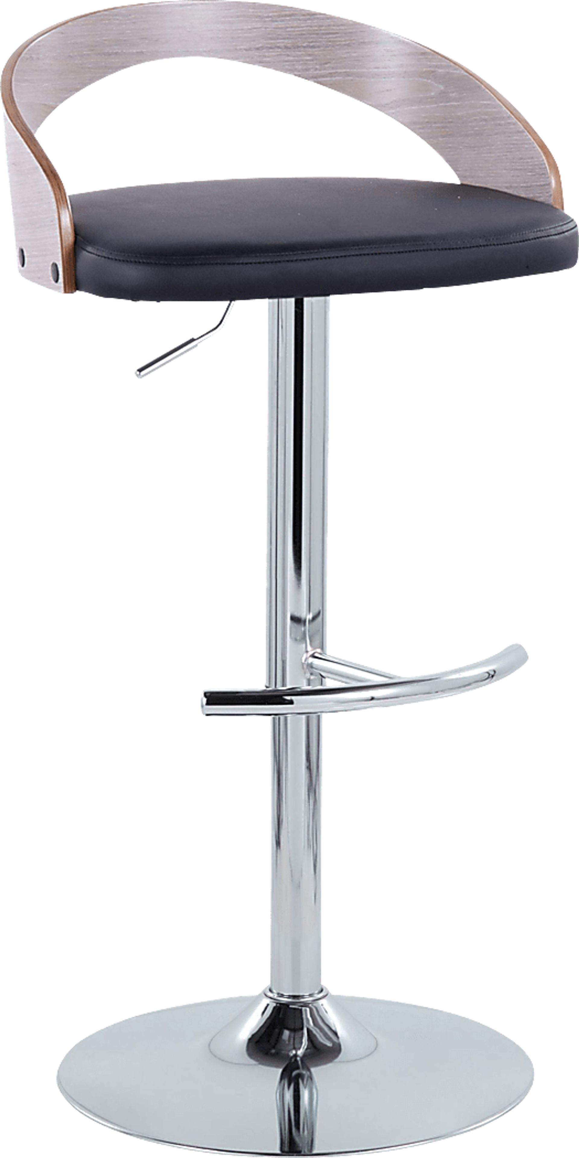 Zykan XXII Black Adjustable Barstool, Set of 2 - Image 3