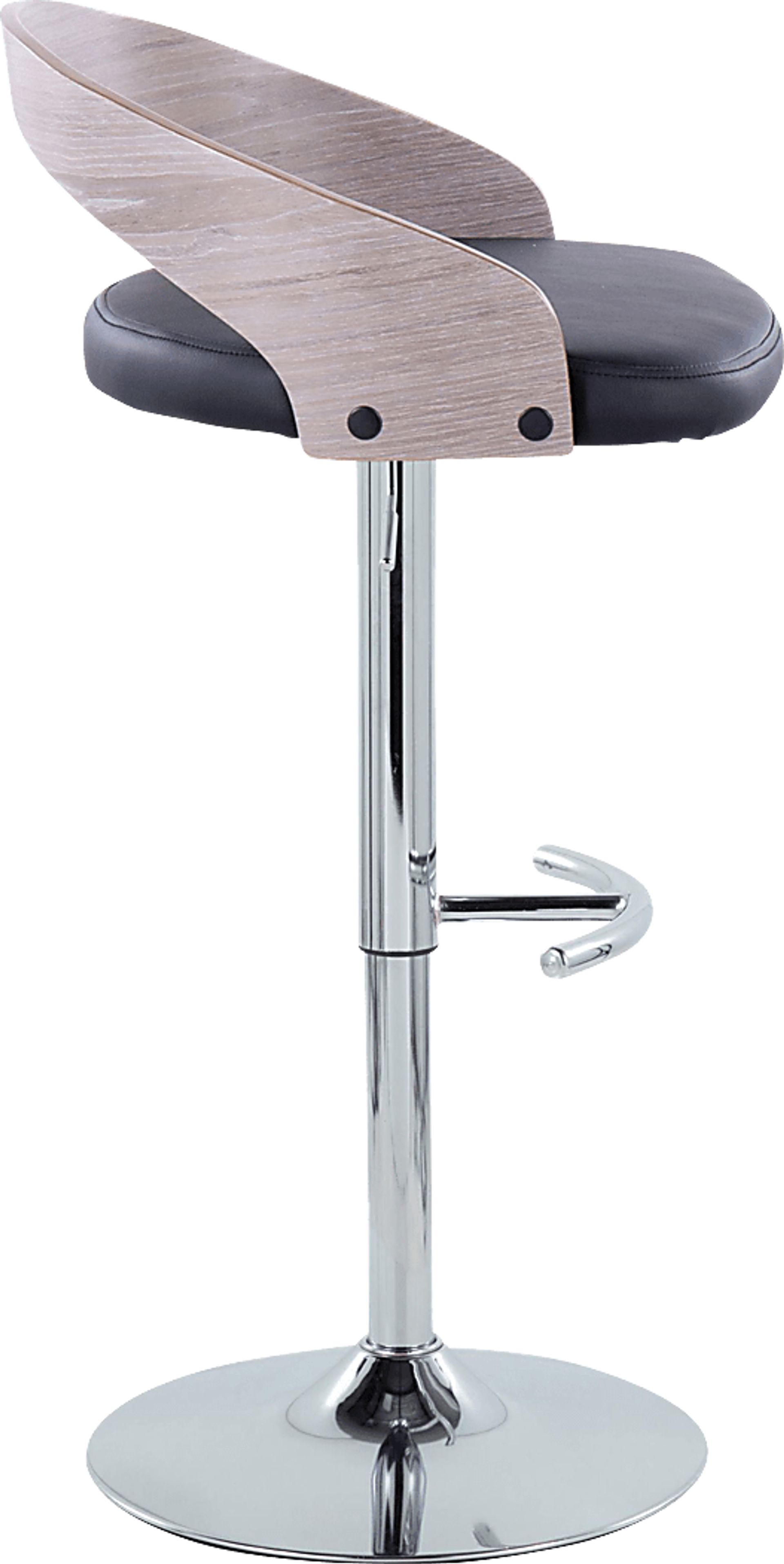 Zykan XXII Black Adjustable Barstool, Set of 2 - Image 4