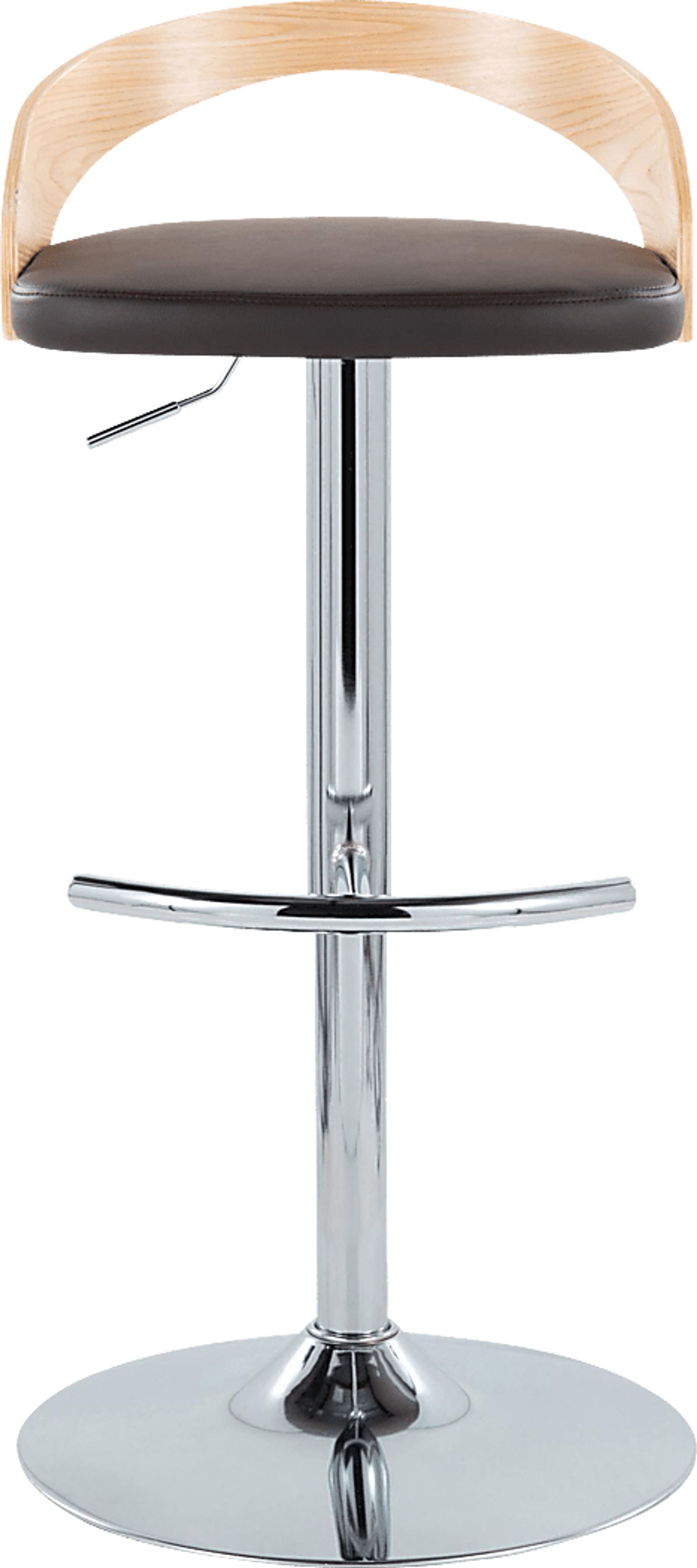 Zykan XXIII Brown Adjustable Barstool, Set of 2 - Image 7
