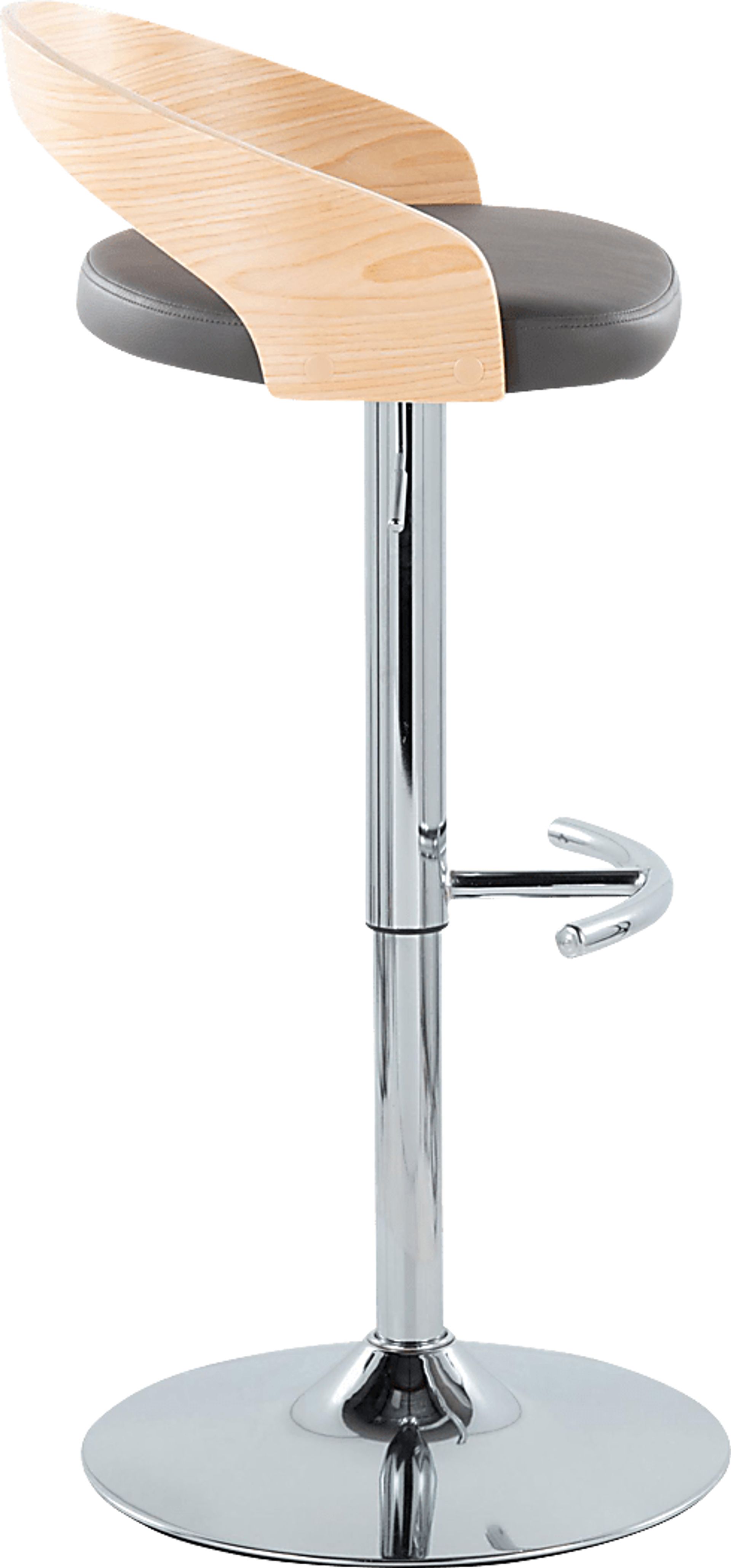 Zykan XXIII Gray Adjustable Barstool, Set of 2 - Image 4