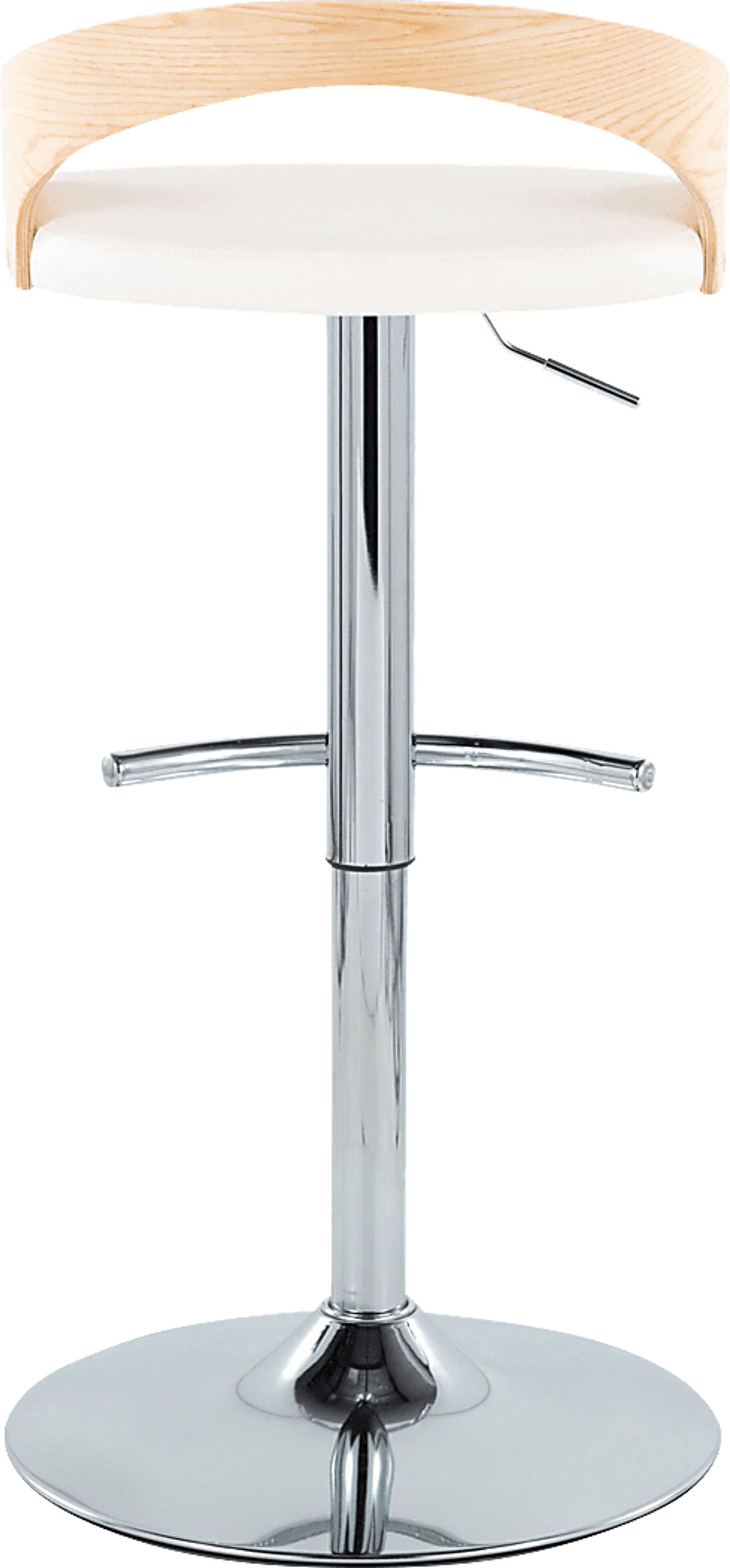 Zykan XXIV White Adjustable Barstool, Set of 2 - Image 6