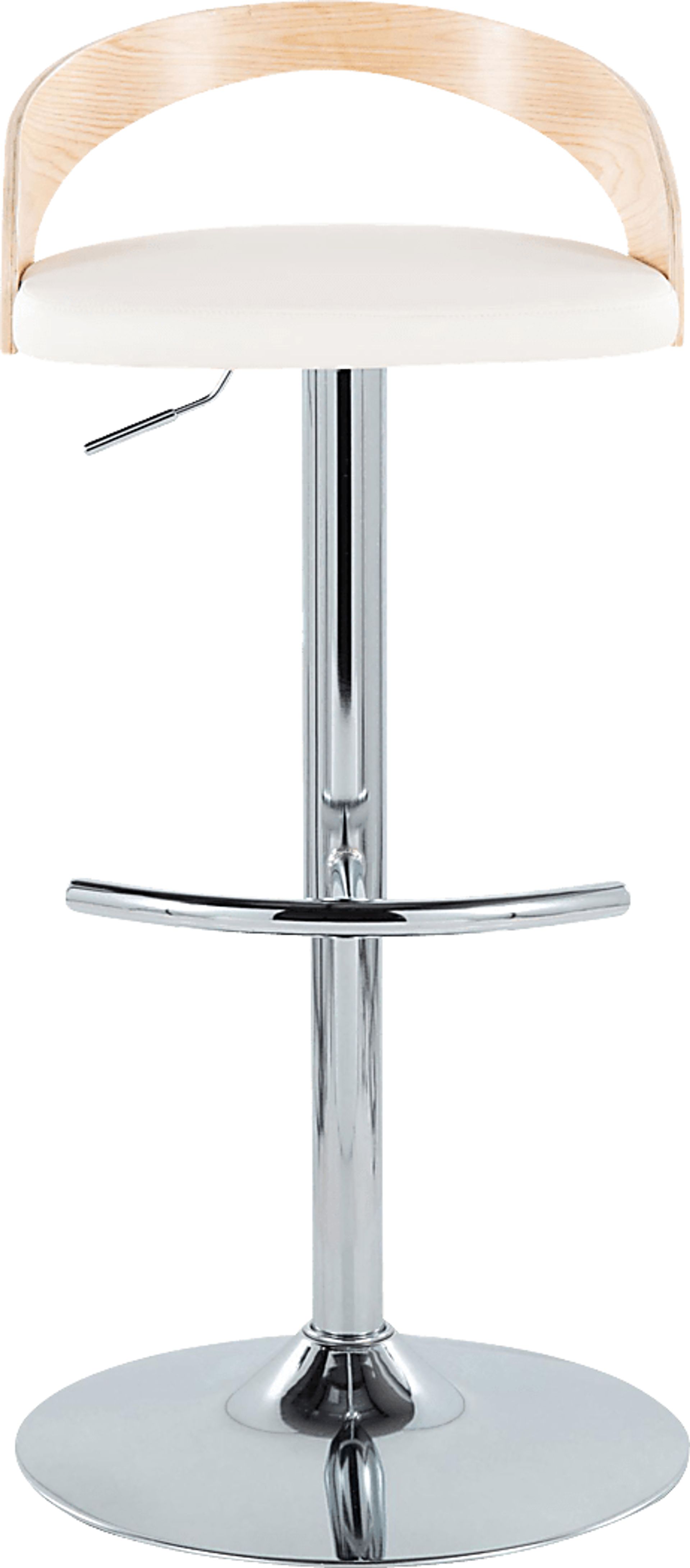 Zykan XXIV White Adjustable Barstool, Set of 2 - Image 7