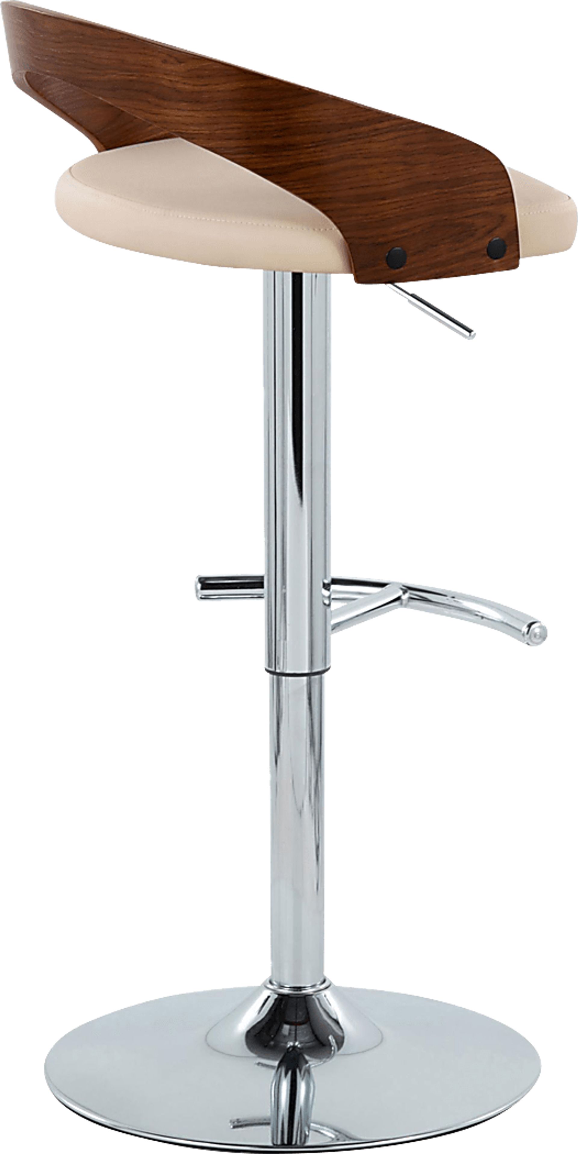 Zykan XXV Cream Adjustable Barstool, Set of 2 - Image 5
