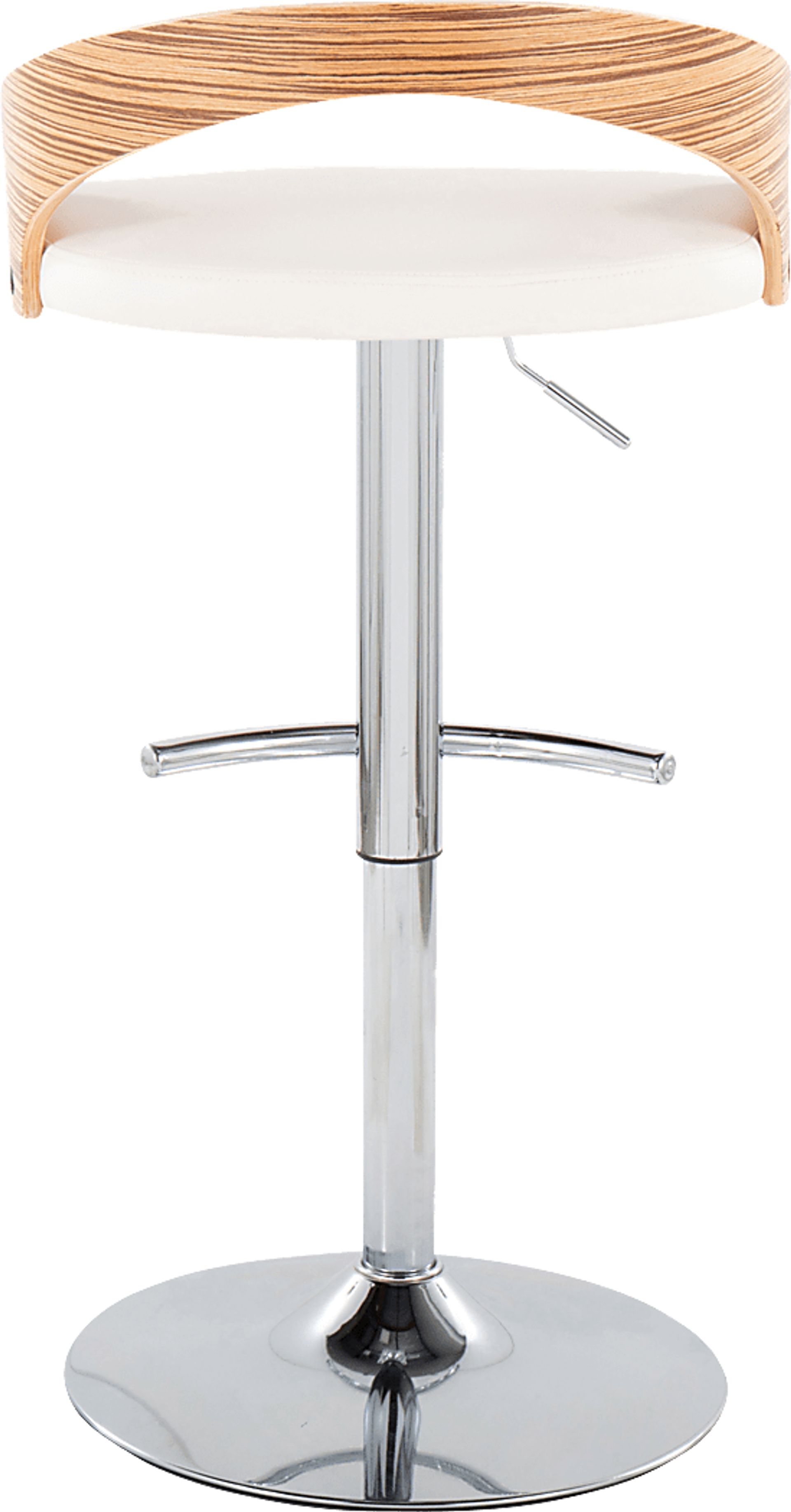 Zykan XXVI White Adjustable Barstool, Set of 2 - Image 6