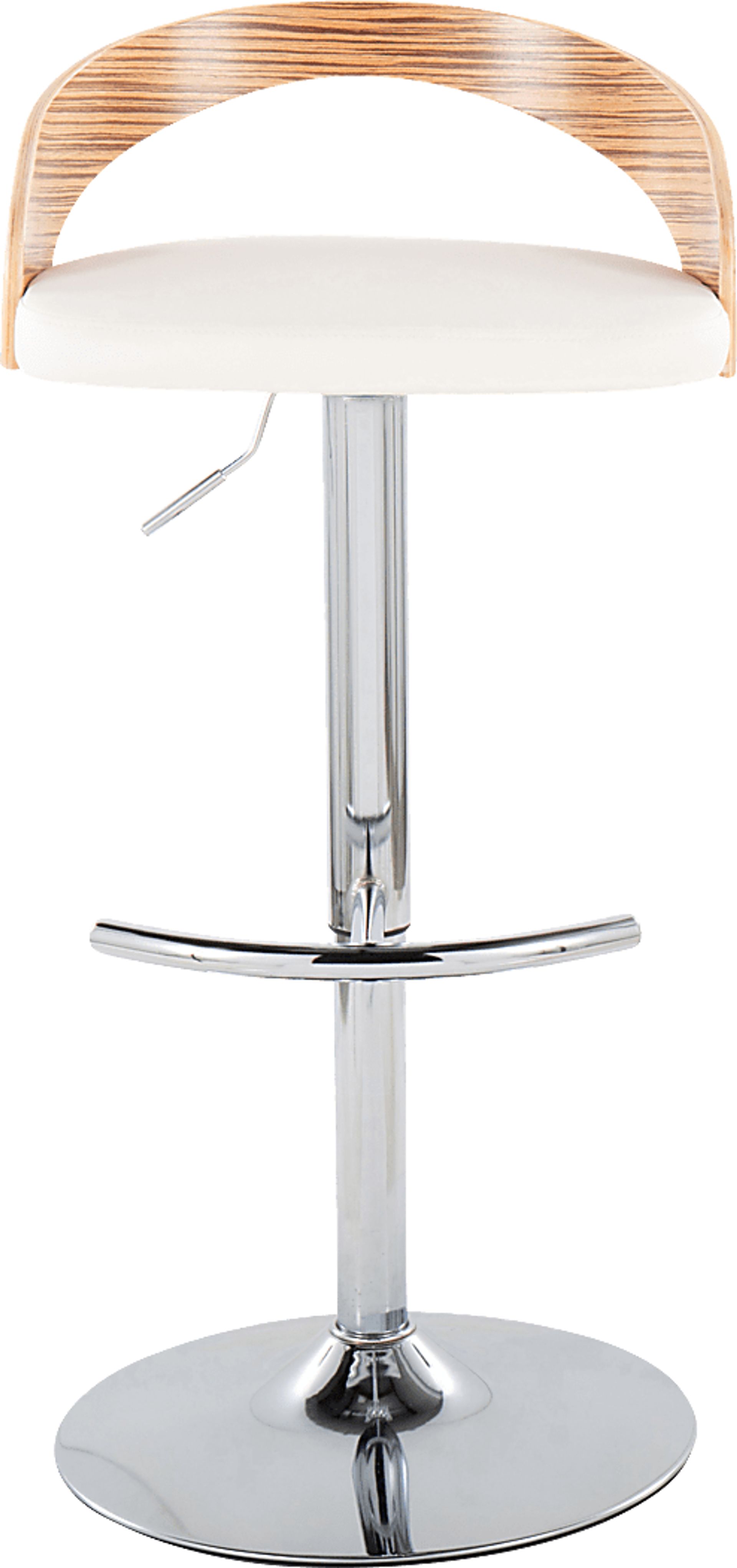 Zykan XXVI White Adjustable Barstool, Set of 2 - Image 7