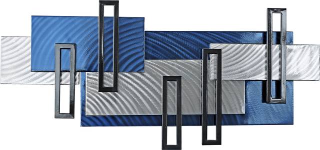 Zyler Blue Wall Decor - Thumbnail - Image 1