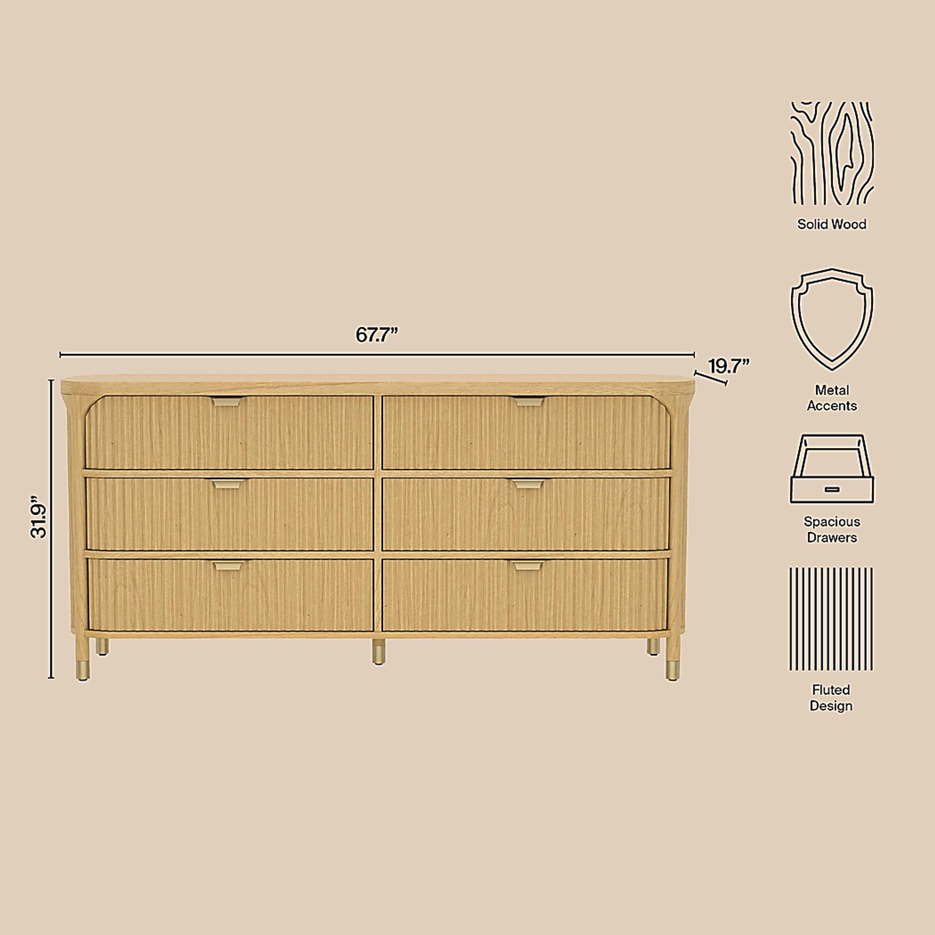 Zyme Brown Dresser - Image 4