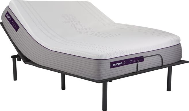 purple 3 mattress with adjustable base