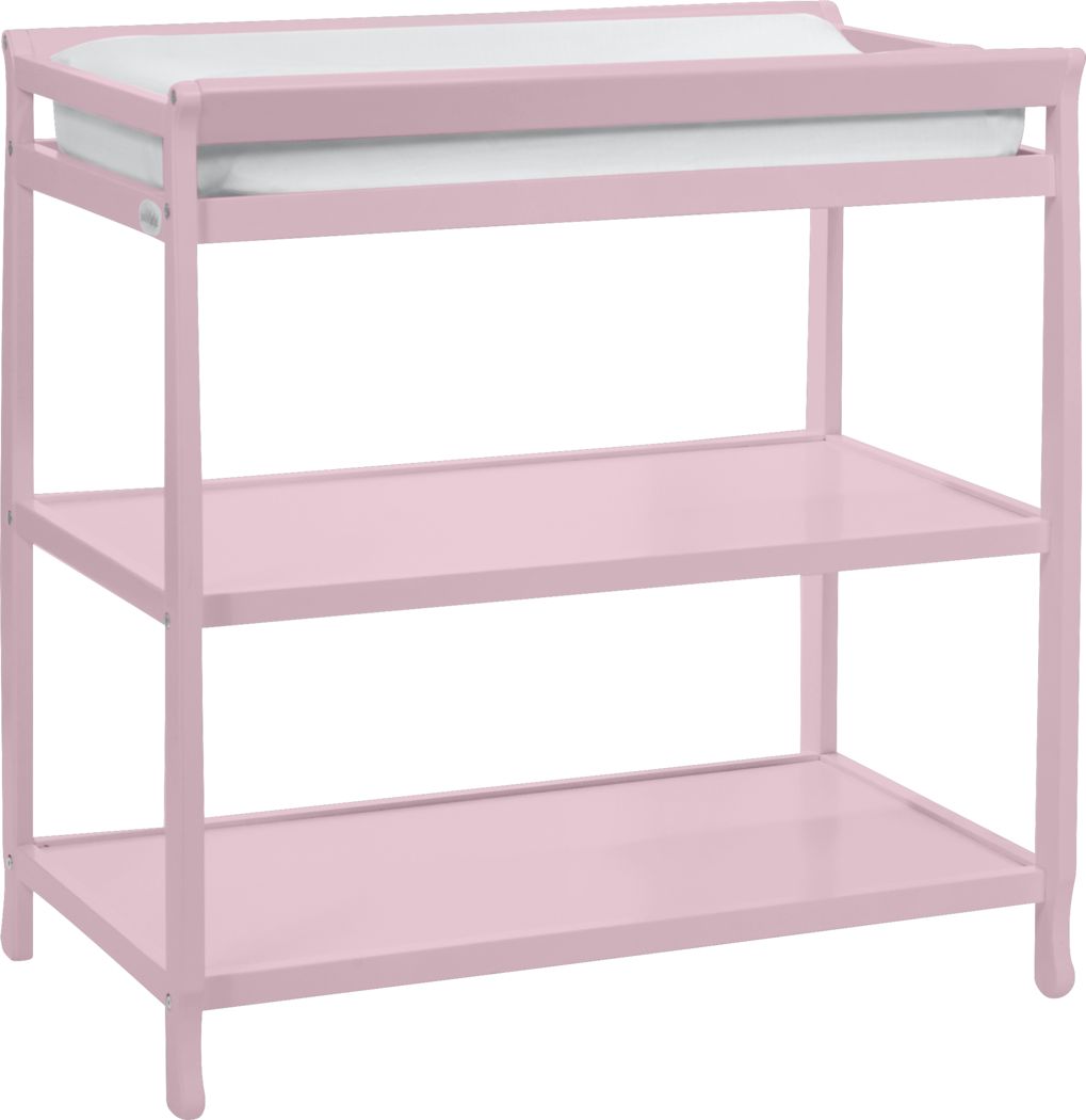 pink changing table