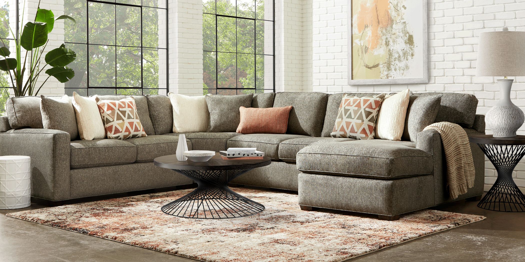 richmond tan living room sectional