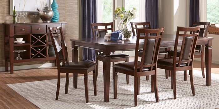 brown and black dining room side chairs