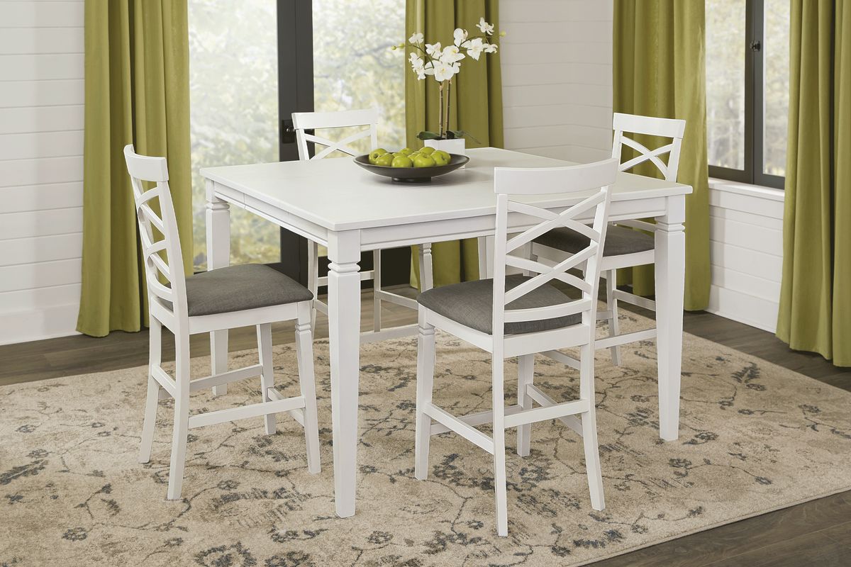 Riverdale White Colors,White Counter Height Dining Table - Rooms To Go