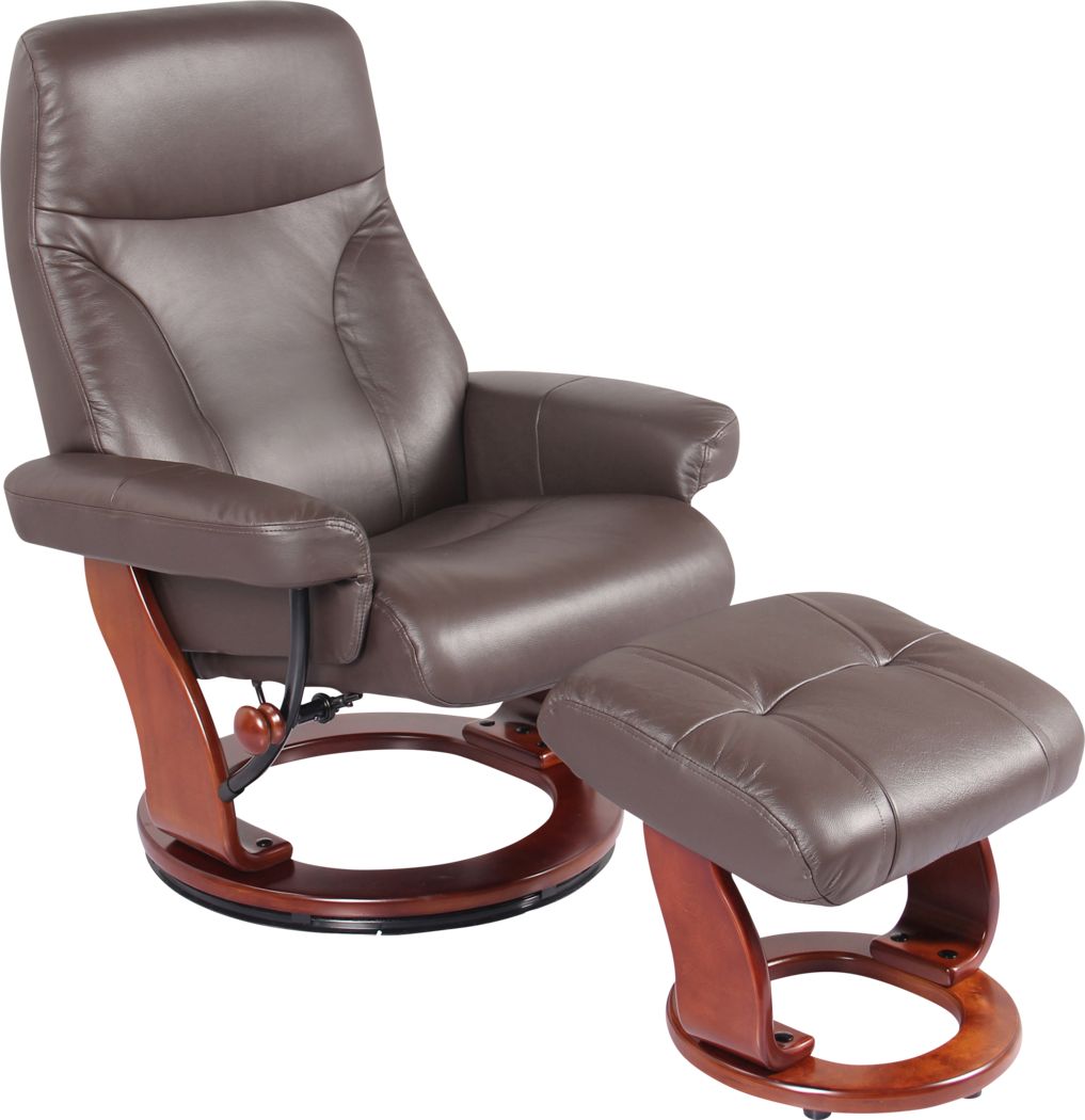 Leather Recliners Reclining Chairs, Black Leather Glider Rocker With Ottoman