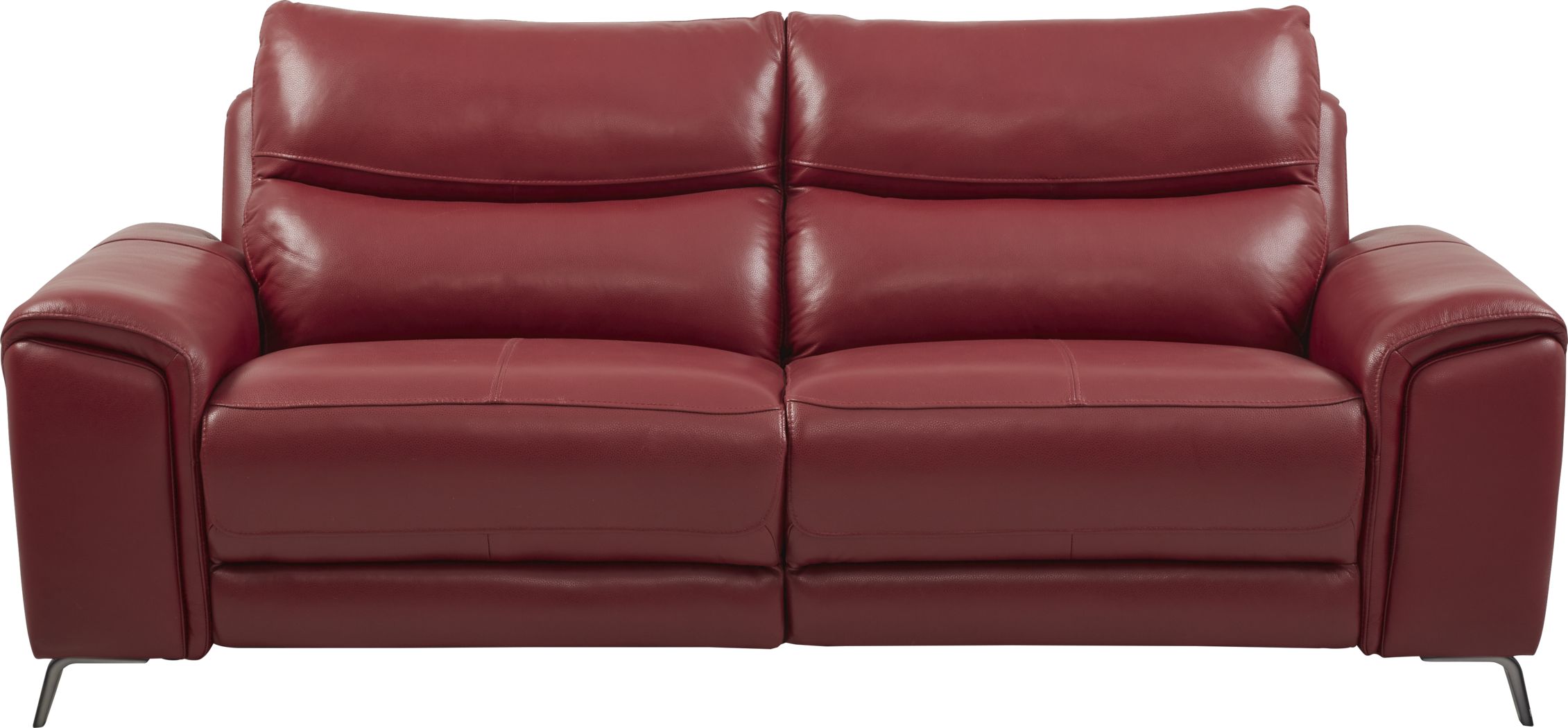 rosato red leather power reclining sofa