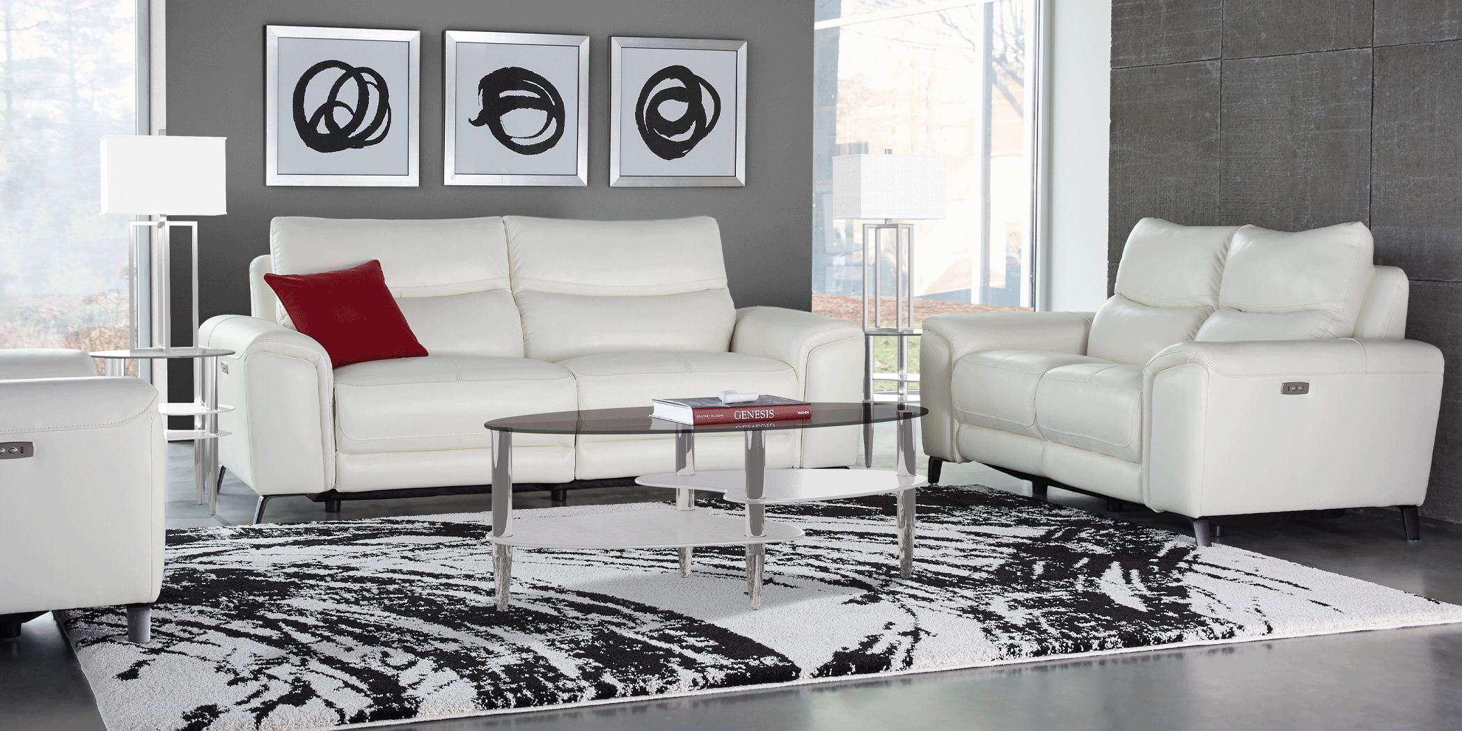 White Leather Living Room Sets, White Leather Living Room Sets