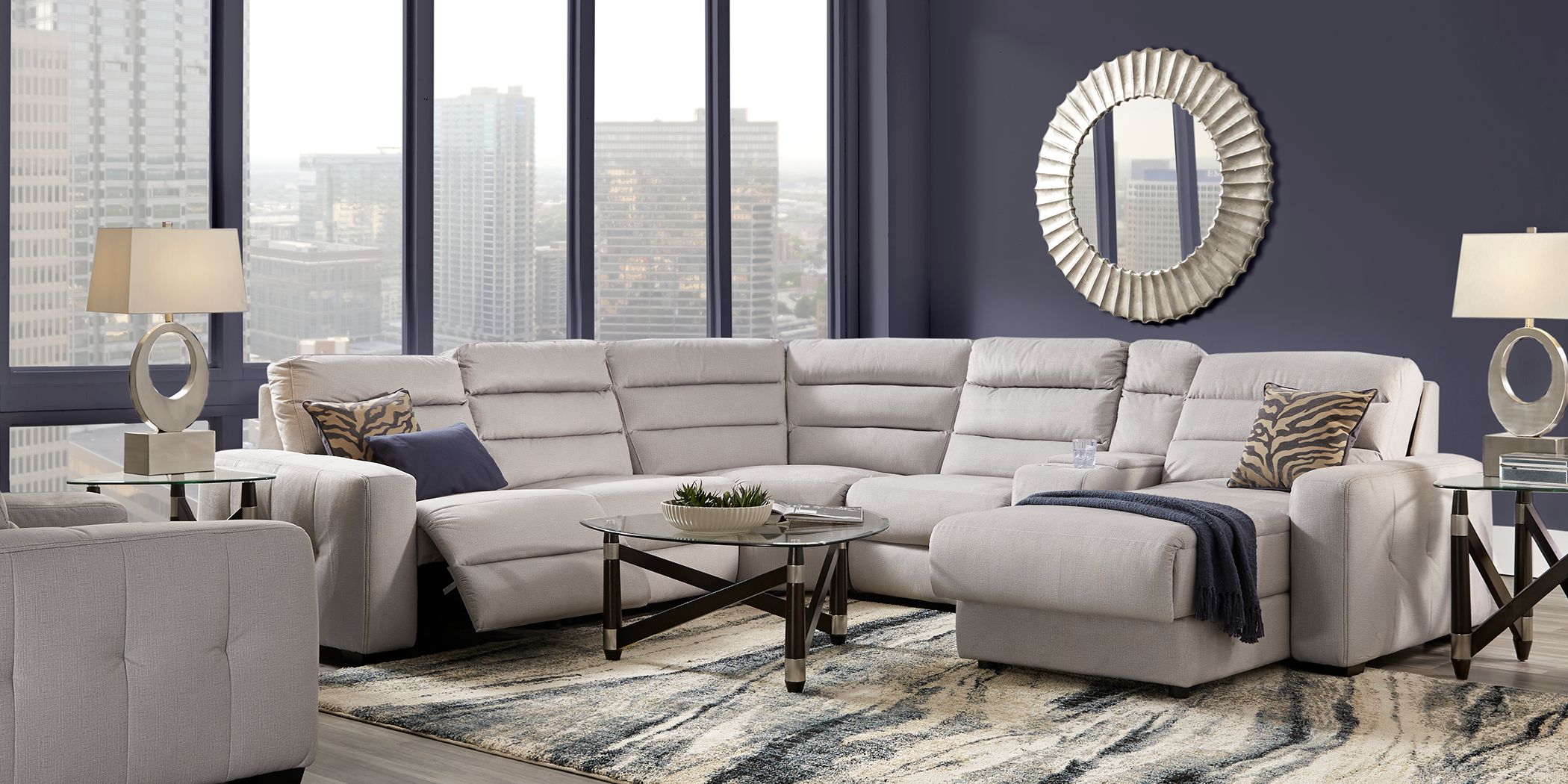 Runyon Canyon Platinum 6 Pc Power Reclining Sectional Rooms To Go