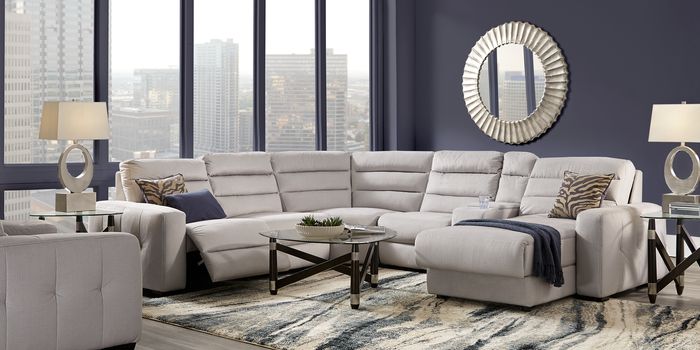 large gray sectional sofa