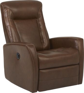 Ruperto Brown Leather Power Recliner