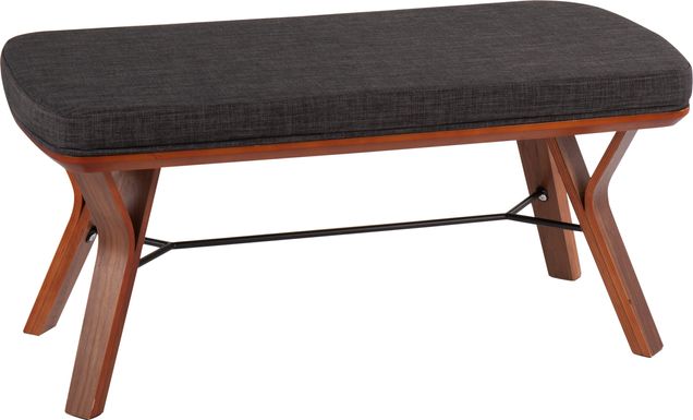 Rushworth II Charcoal Accent Bench