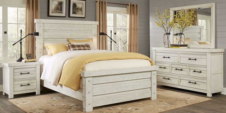 Rustic Bedroom Furniture Sets, California King Rustic White Bedroom Set