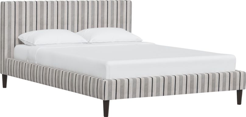 Rustic Saddle II Gray Queen Upholstered Bed