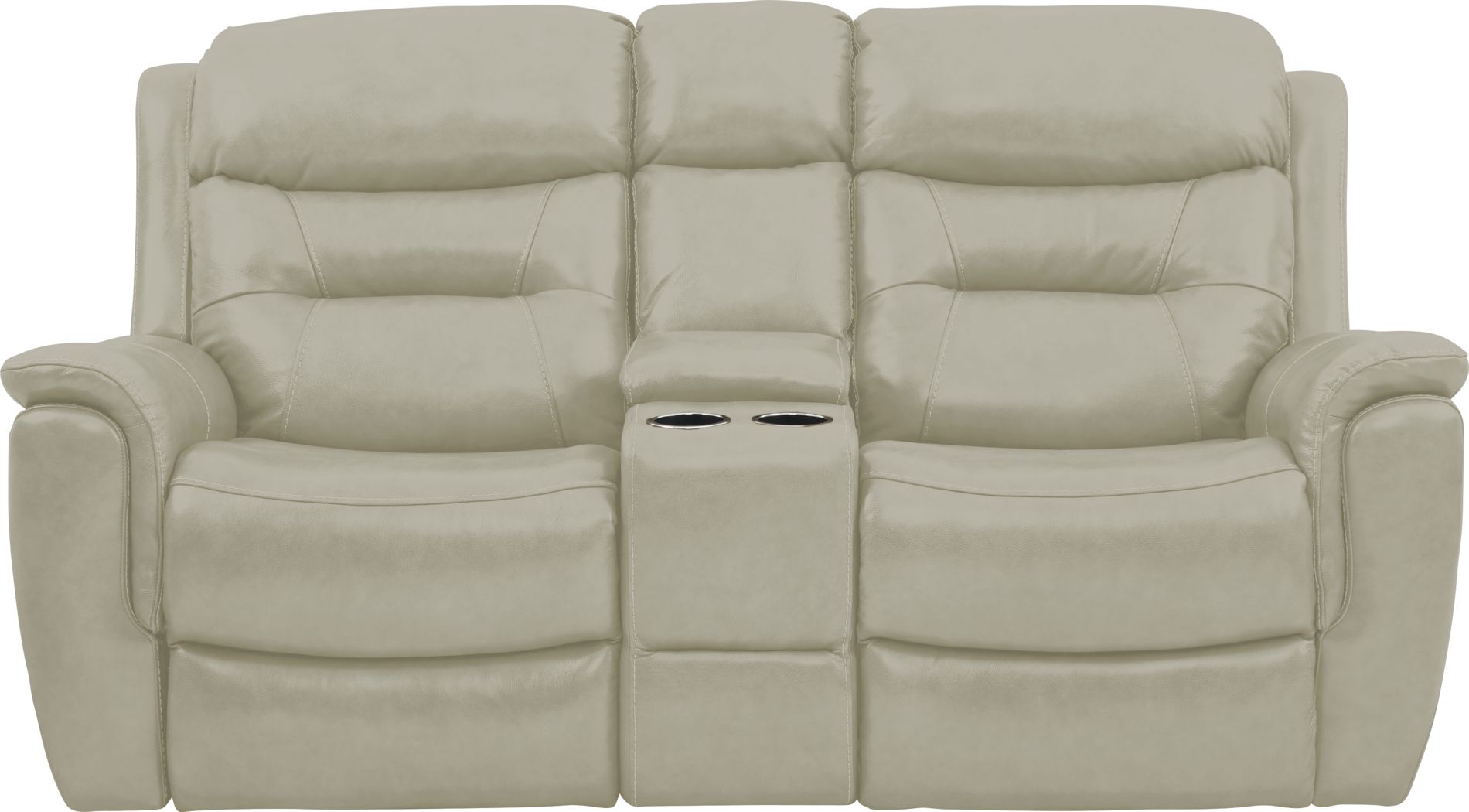 Sabella Stone Leather Reclining Console Loveseat Rooms To Go