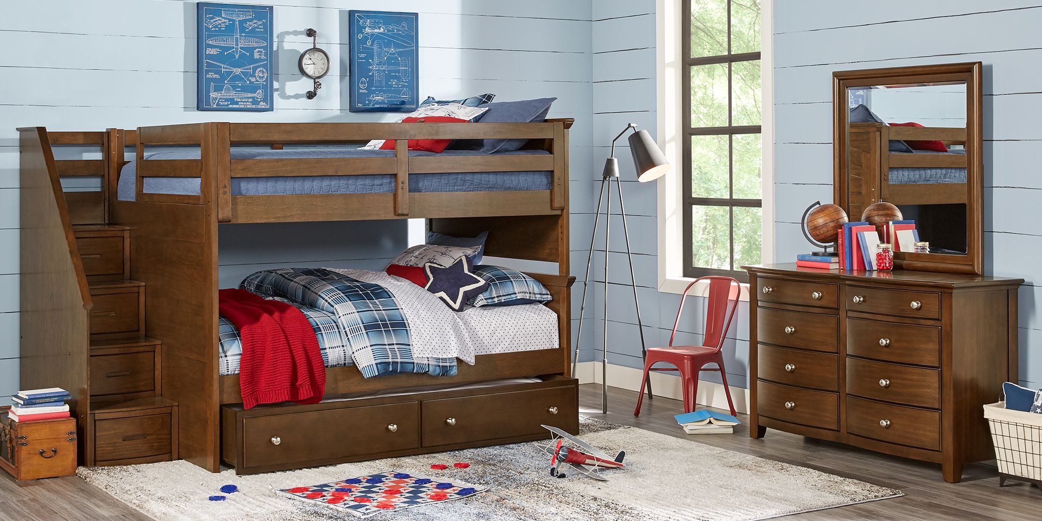 boys bedroom with bunk beds