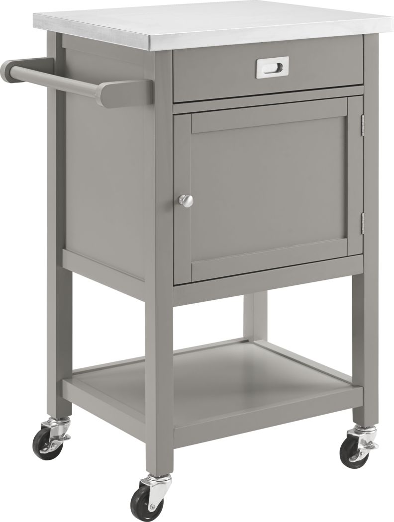 Sattler Small Gray Kitchen Cart Rooms To Go