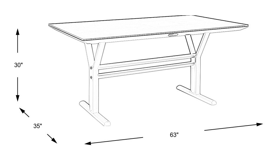 Seagate White Outdoor Dining Table, Outdoor Dining Table Dimensions