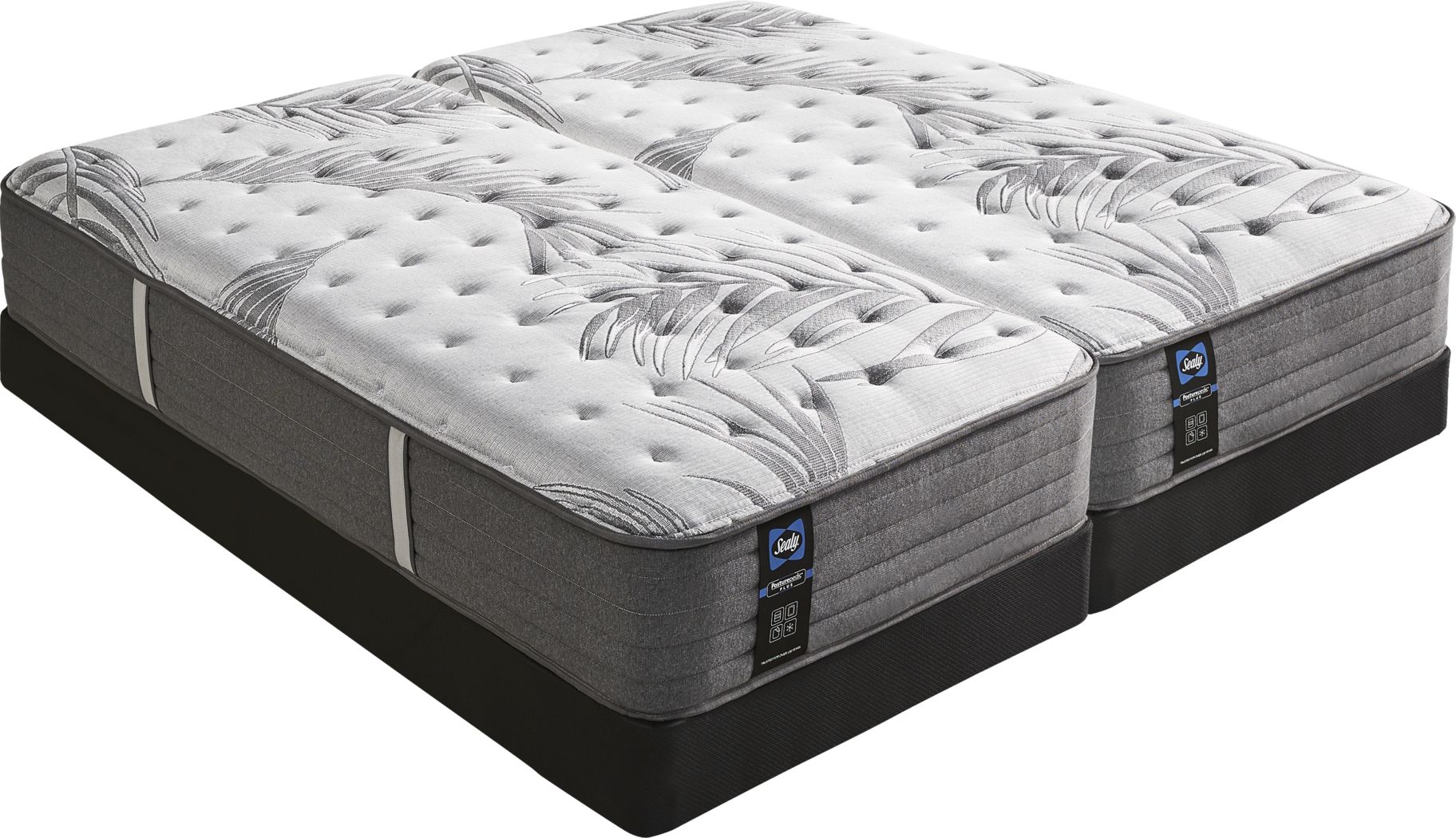 Sealy Posturepedic Plus Lockfield Low Profile Split King Mattress Set