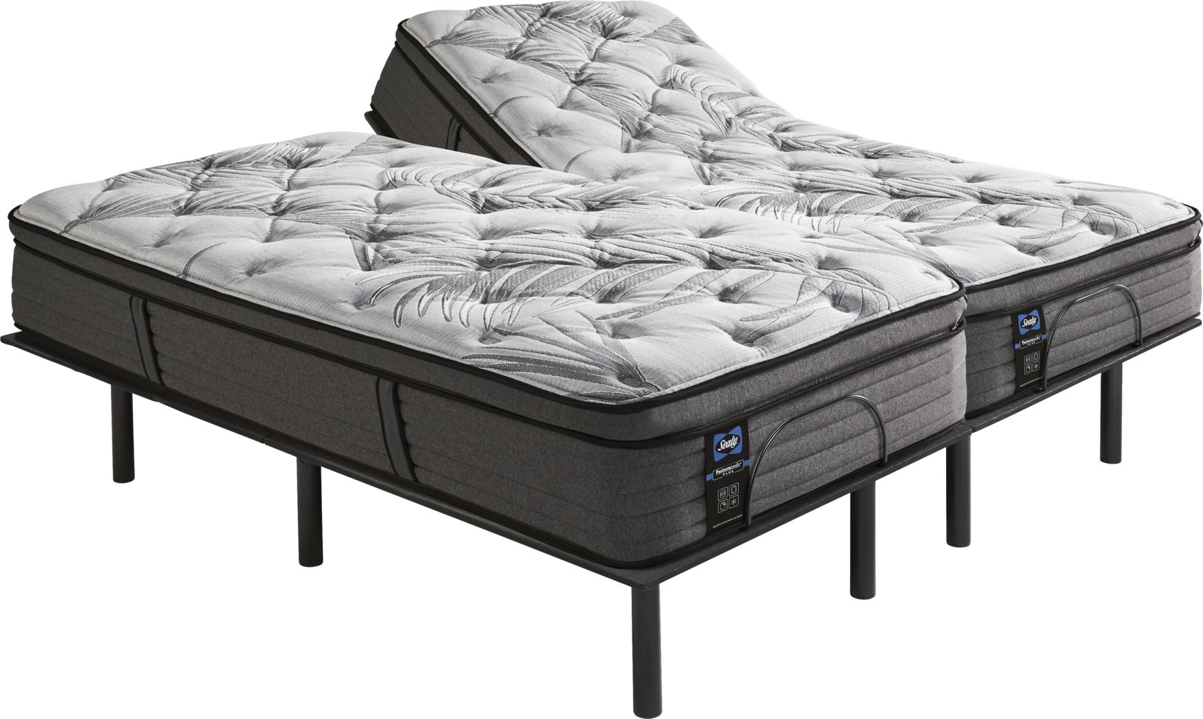 Sealy Posturepedic Plus Starley Split King Mattress With RTG Sleep 2000 ...