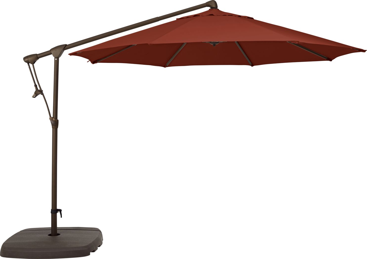 grand patio deluxe 10 ft curvy aluminum offset umbrella