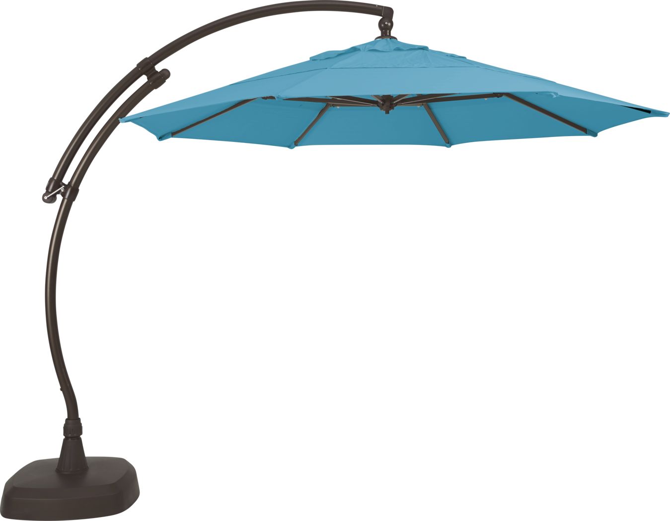 grand patio napoli deluxe 11 ft curvy aluminum offset umbrella
