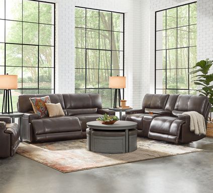 Leather Living Room Furniture Sets, Leather Couch Loveseat Set