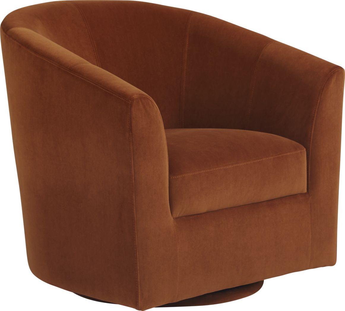 Sentosa Rust Accent Swivel Chair - Rooms To Go
