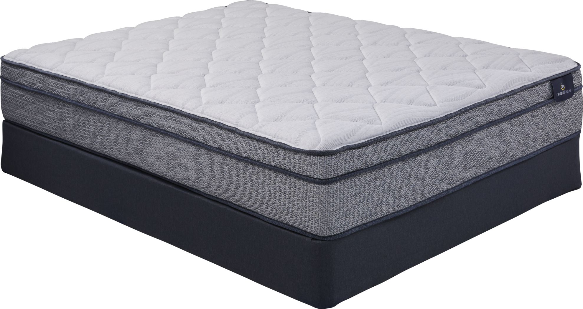 Serta Perfect Sleeper Camden Lake Low Profile Queen Mattress Set