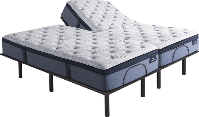 Serta Perfect Sleeper Rianna Split King Mattress with RTG Sleep 2000 Adjustable Base