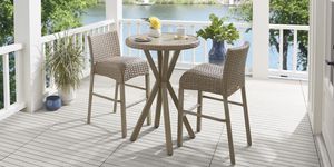 Outdoor Wicker Bar Sets, Margarita Outdoor Wicker Bar Stool Set Of 4 By Christopher Knight Home