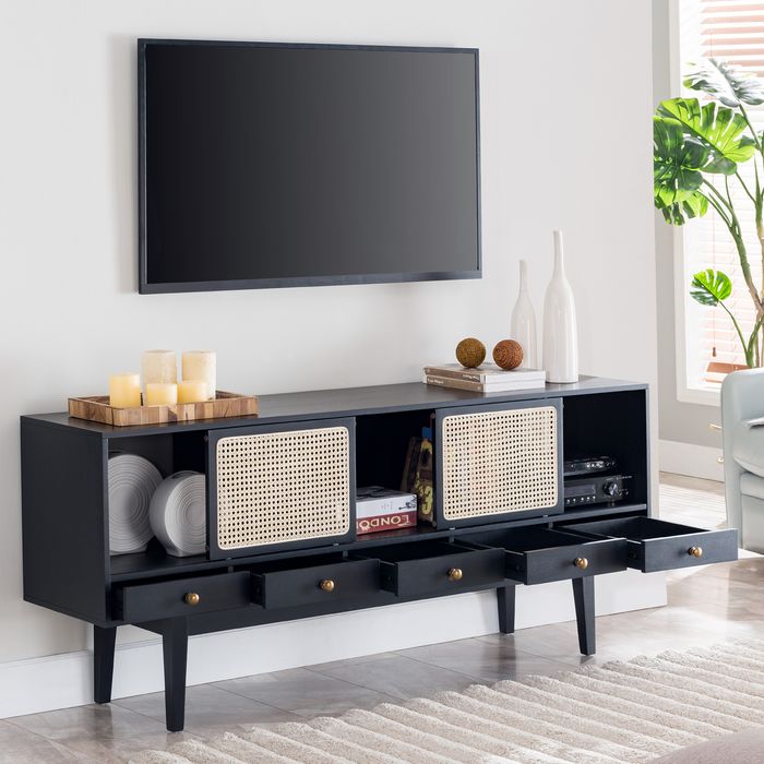 large decorated TV console
