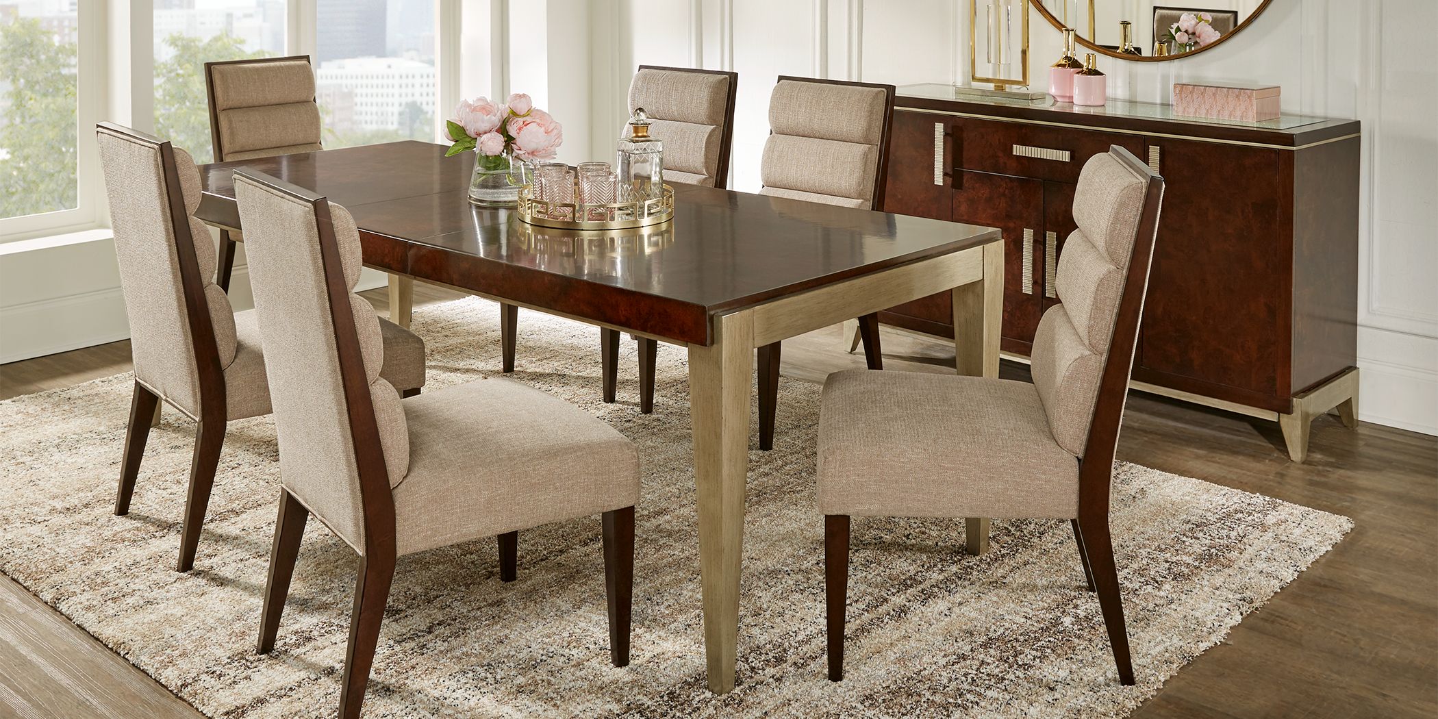 sofia vergara baker street walnut  pc dining room rooms