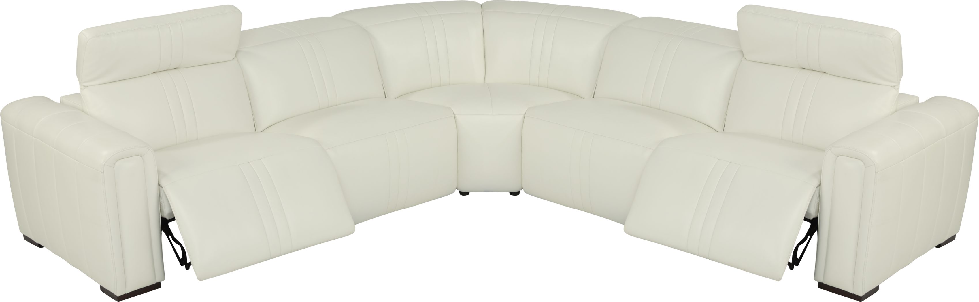 sofia vergara bennett valley white  pc leather dual power reclining