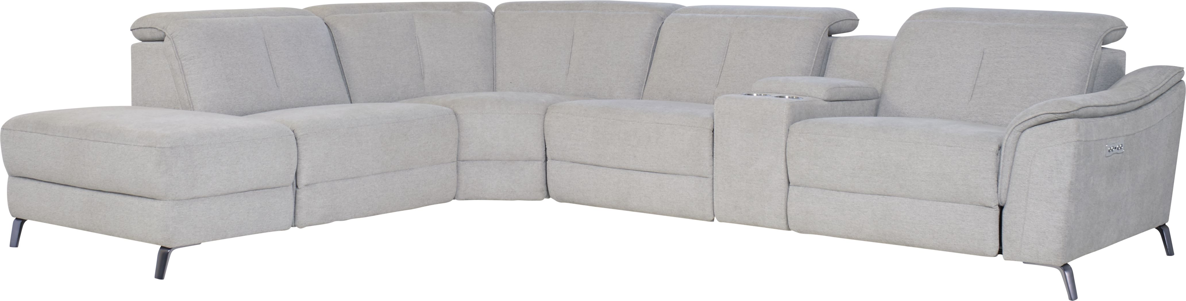 Sofia Vergara Turano Gray 6 Pc Dual Power Reclining Sectional Rooms To Go