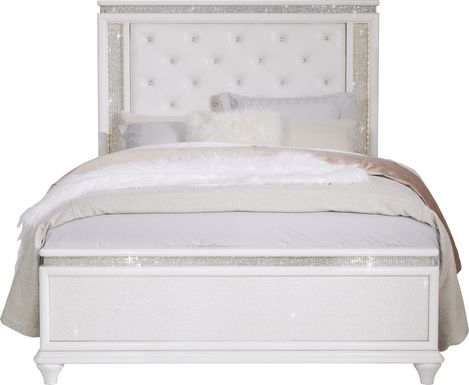 Sofia Vergara Vegas White 3 Pc Queen Panel Bed