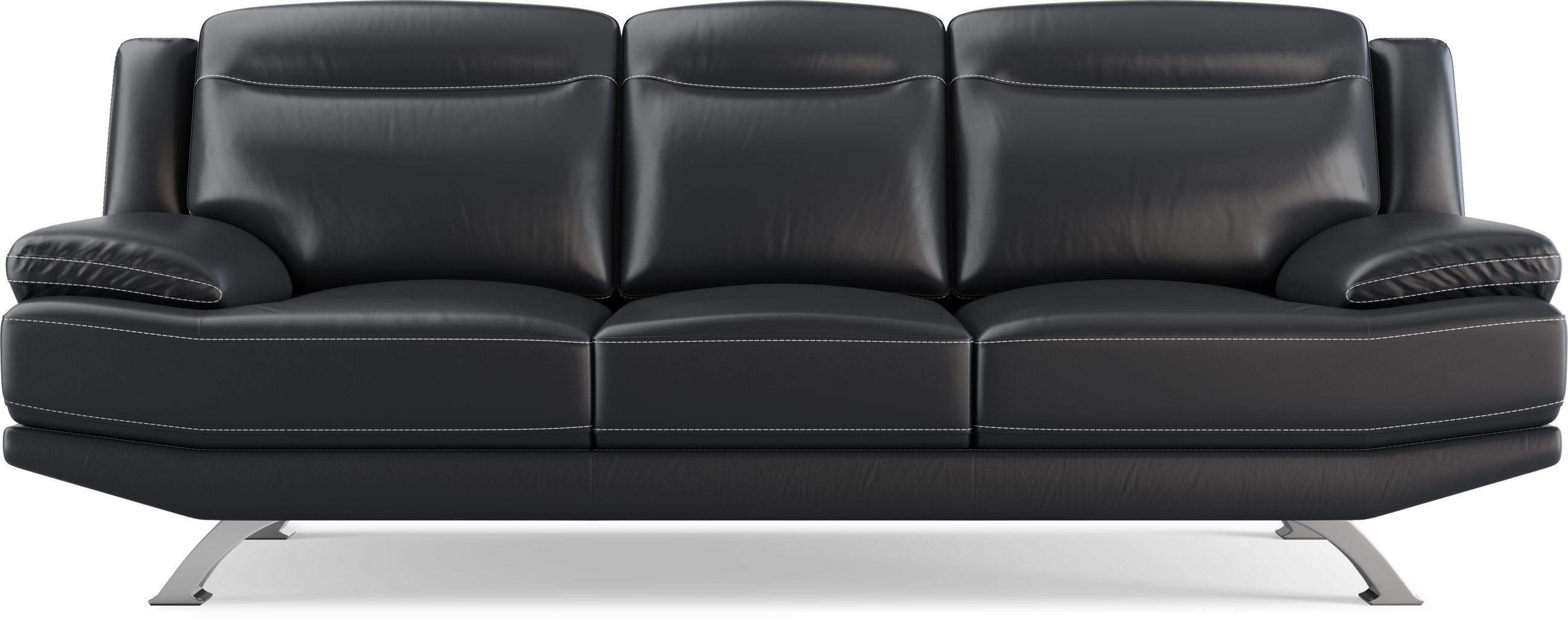 Sofia Vergara Zamora Black Leather Sofa Rooms To Go