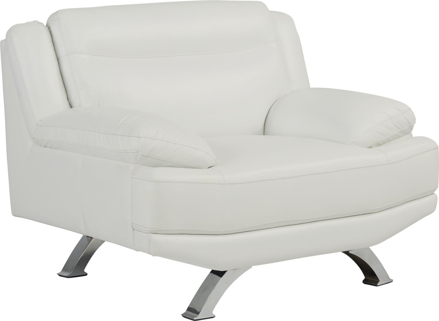 Sofia Vergara Zamora White Leather Chair Rooms To Go